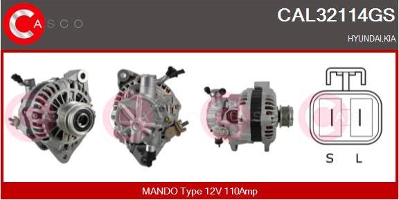 Casco CAL32114GS - Alternator autospares.lv
