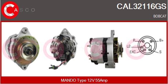 Casco CAL32116GS - Alternator autospares.lv