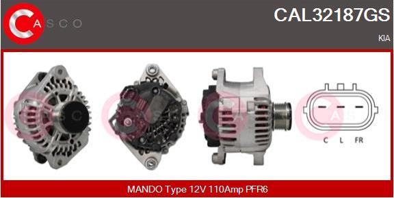 Casco CAL32187GS - Alternator autospares.lv