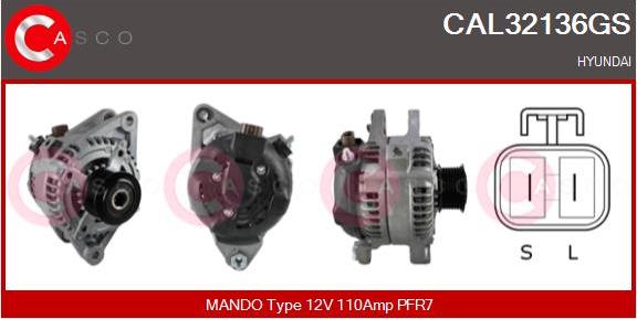 Casco CAL32136GS - Alternator autospares.lv