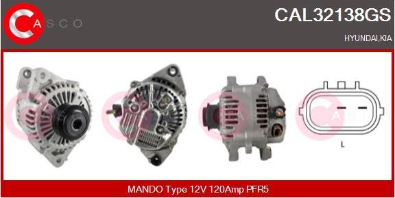 Casco CAL32138GS - Alternator autospares.lv