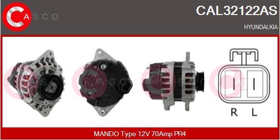 Casco CAL32122AS - Alternator autospares.lv