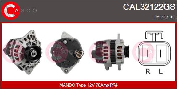 Casco CAL32122GS - Alternator autospares.lv