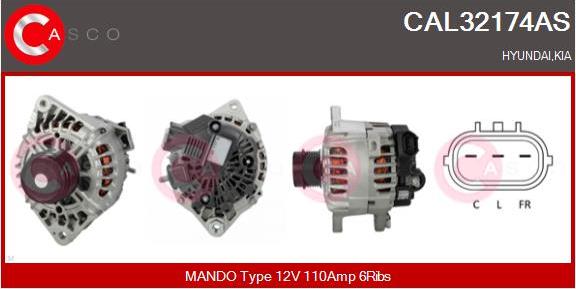 Casco CAL32174AS - Alternator autospares.lv