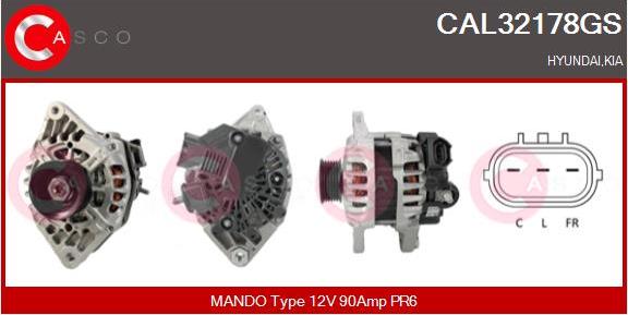 Casco CAL32178GS - Alternator autospares.lv