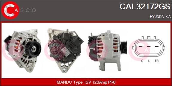 Casco CAL32172GS - Alternator autospares.lv