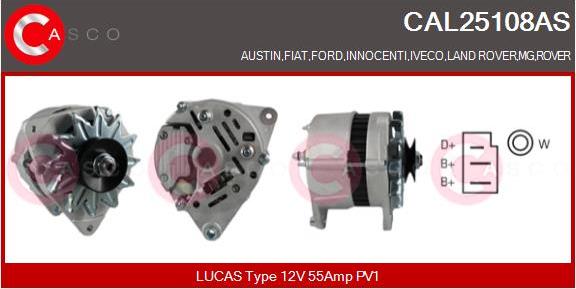 Casco CAL25108AS - Alternator autospares.lv