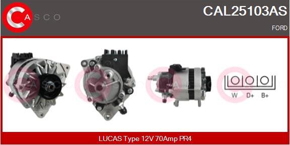 Casco CAL25103AS - Alternator autospares.lv