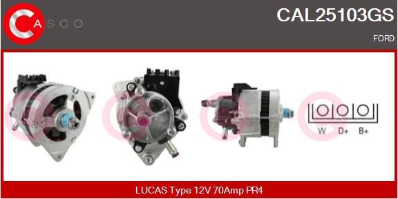 Casco CAL25103GS - Alternator autospares.lv