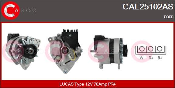 Casco CAL25102AS - Alternator autospares.lv