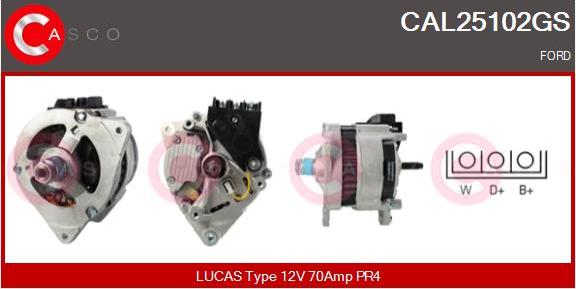 Casco CAL25102GS - Alternator autospares.lv