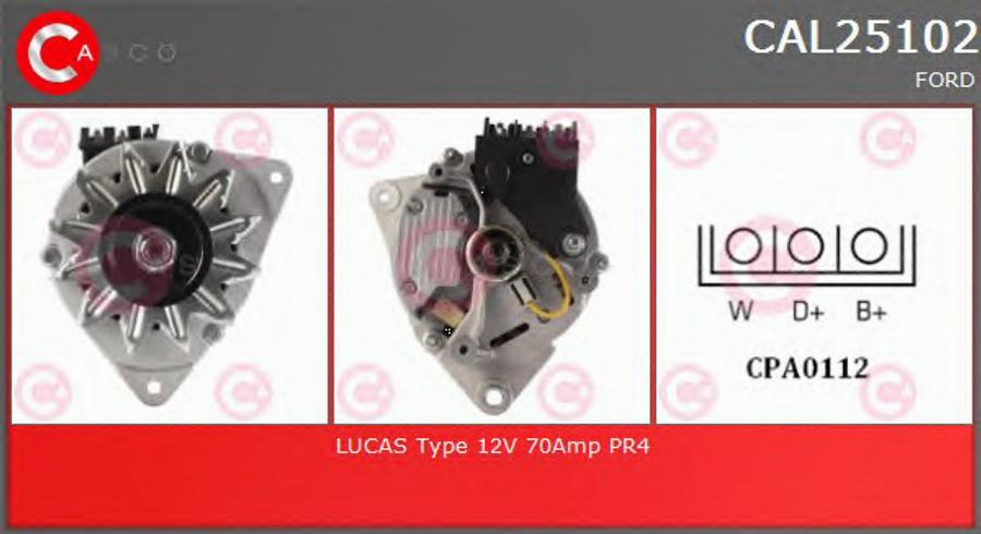 Casco CAL25102 - Alternator autospares.lv