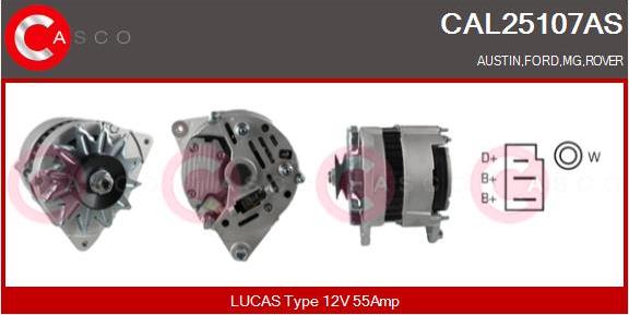 Casco CAL25107AS - Alternator autospares.lv