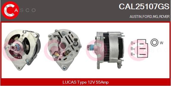 Casco CAL25107GS - Alternator autospares.lv