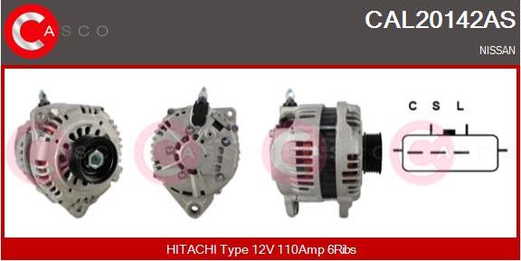 Casco CAL20142AS - Alternator autospares.lv