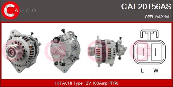 Casco CAL20156AS - Alternator autospares.lv