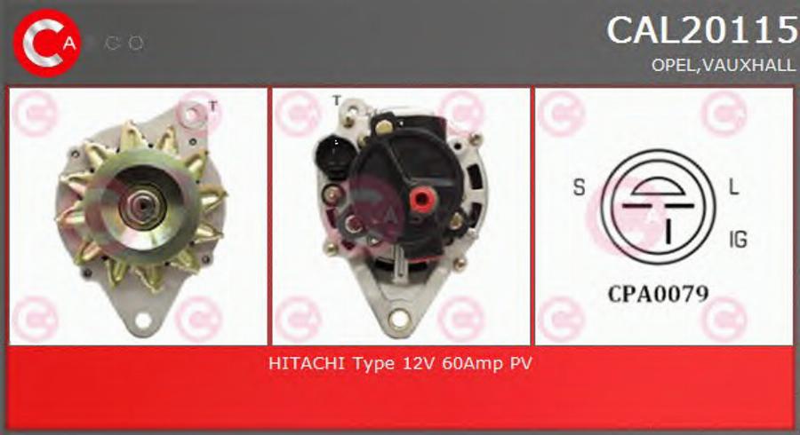 Casco CAL20115 - Alternator autospares.lv