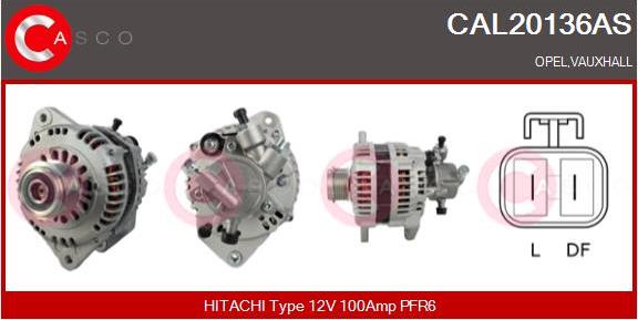 Casco CAL20136AS - Alternator autospares.lv