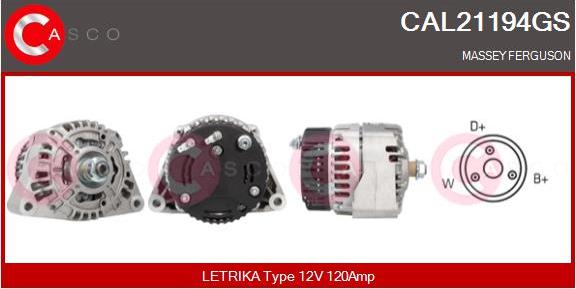 Casco CAL21194GS - Alternator autospares.lv