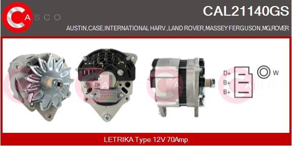 Casco CAL21140GS - Alternator autospares.lv