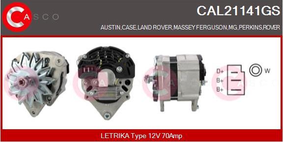 Casco CAL21141GS - Alternator autospares.lv