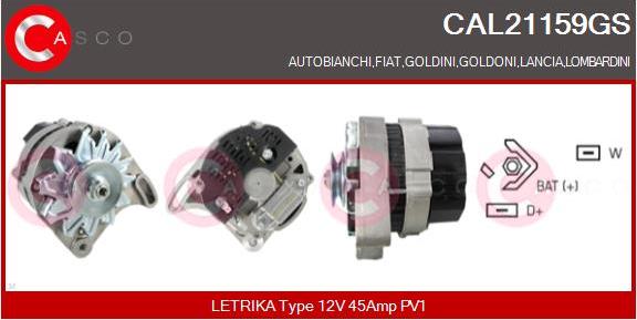 Casco CAL21159GS - Alternator autospares.lv