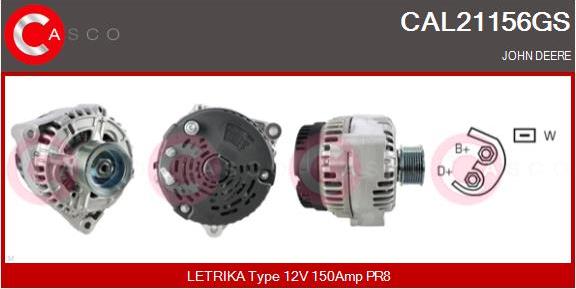 Casco CAL21156GS - Alternator autospares.lv