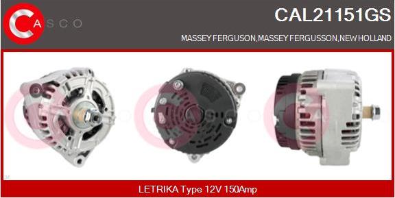 Casco CAL21151GS - Alternator autospares.lv