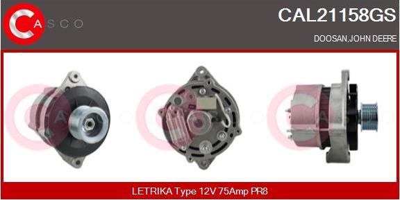 Casco CAL21158GS - Alternator autospares.lv