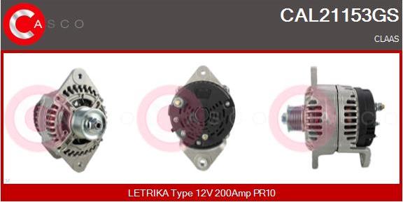 Casco CAL21153GS - Alternator autospares.lv