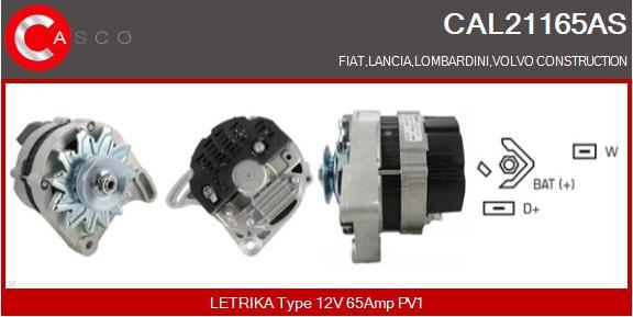 Casco CAL21165AS - Alternator autospares.lv