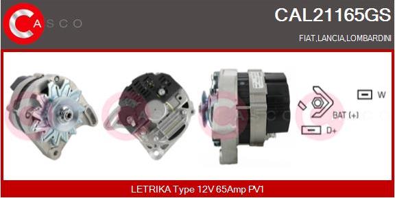 Casco CAL21165GS - Alternator autospares.lv