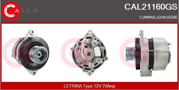 Casco CAL21160GS - Alternator autospares.lv