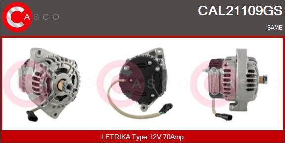 Casco CAL21109GS - Alternator autospares.lv