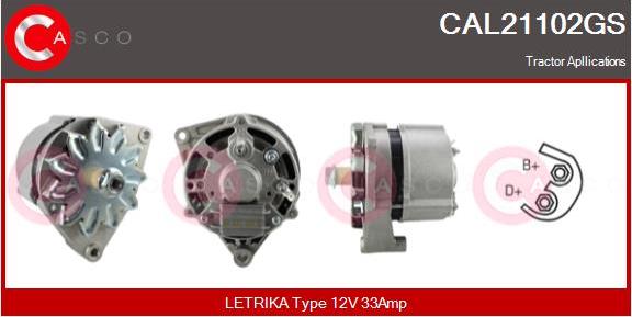 Casco CAL21102GS - Alternator autospares.lv