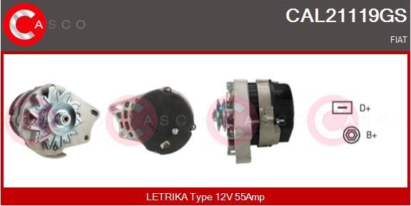 Casco CAL21119GS - Alternator autospares.lv