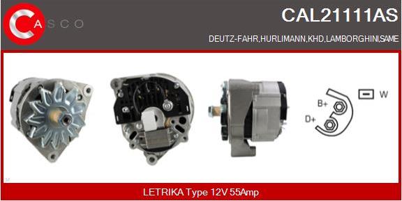 Casco CAL21111AS - Alternator autospares.lv