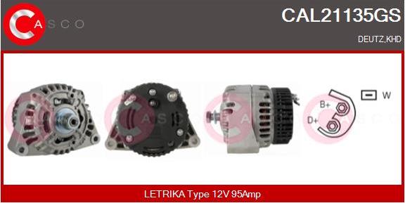 Casco CAL21135GS - Alternator autospares.lv