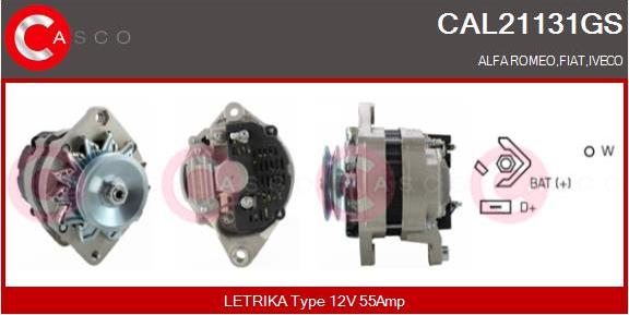 Casco CAL21131GS - Alternator autospares.lv