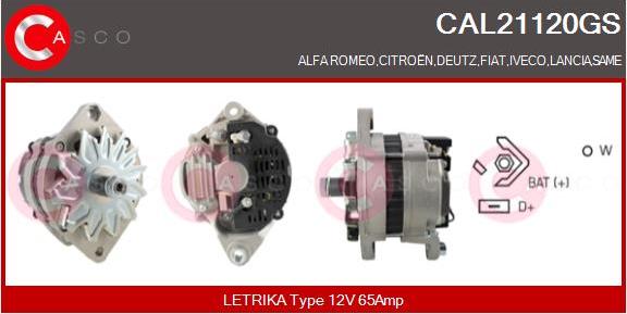 Casco CAL21120GS - Alternator autospares.lv