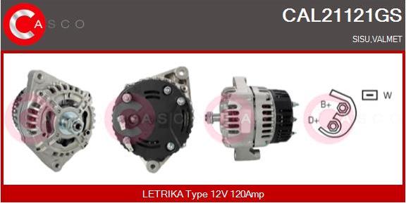 Casco CAL21121GS - Alternator autospares.lv