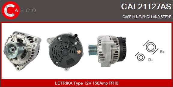 Casco CAL21127AS - Alternator autospares.lv