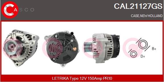 Casco CAL21127GS - Alternator autospares.lv