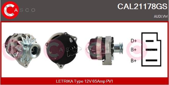 Casco CAL21178GS - Alternator autospares.lv