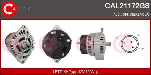 Casco CAL21172GS - Alternator autospares.lv