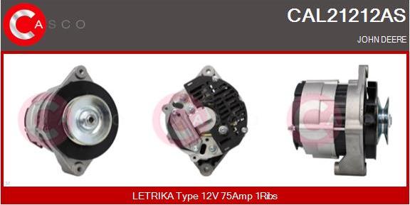 Casco CAL21212AS - Alternator autospares.lv