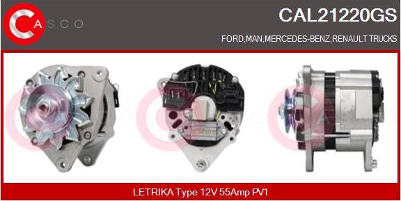 Casco CAL21220GS - Alternator autospares.lv