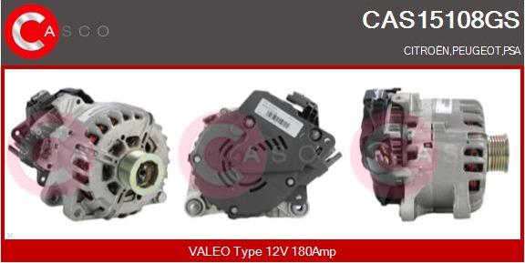 Casco CAS15108GS - Alternator, starter autospares.lv