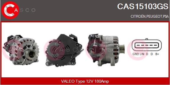 Casco CAS15103GS - Alternator, starter autospares.lv