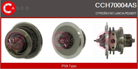 Casco CCH70004AS - CHRA Cartridge, charger autospares.lv